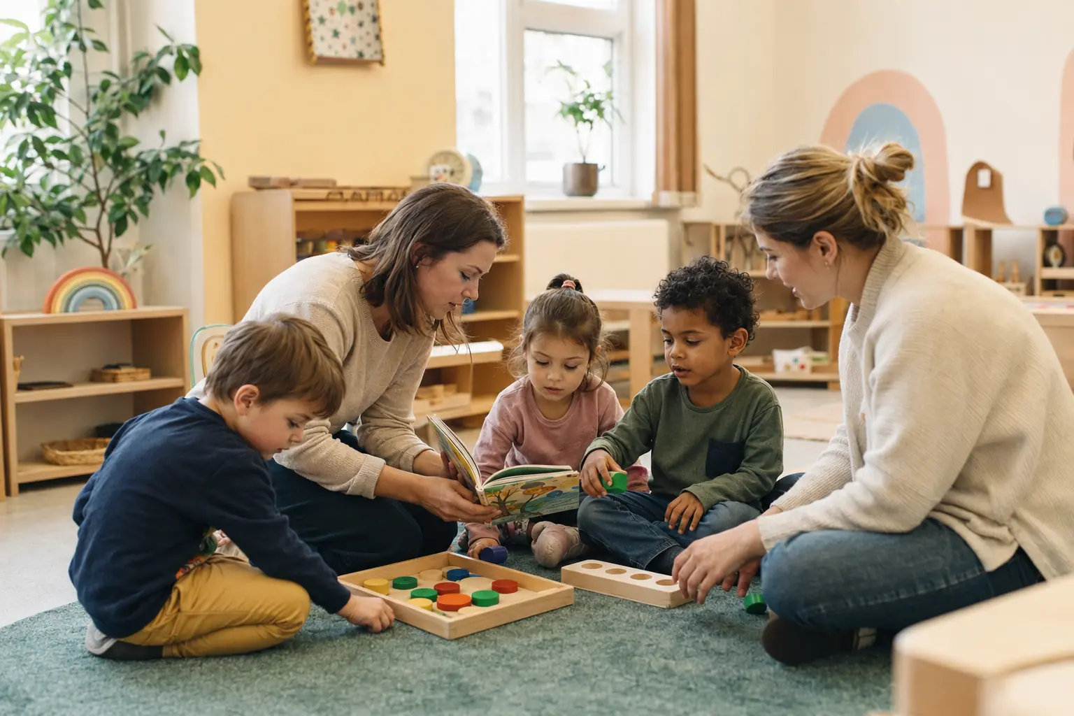 Codzienne zajęcia edukacyjne w małej grupie w przedszkolu terapeutycznym